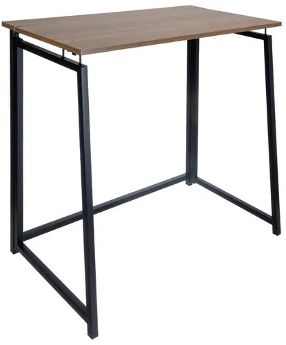 Сгъваема работна маса в стил Loft 80 x 45 cm tmavá hnedá