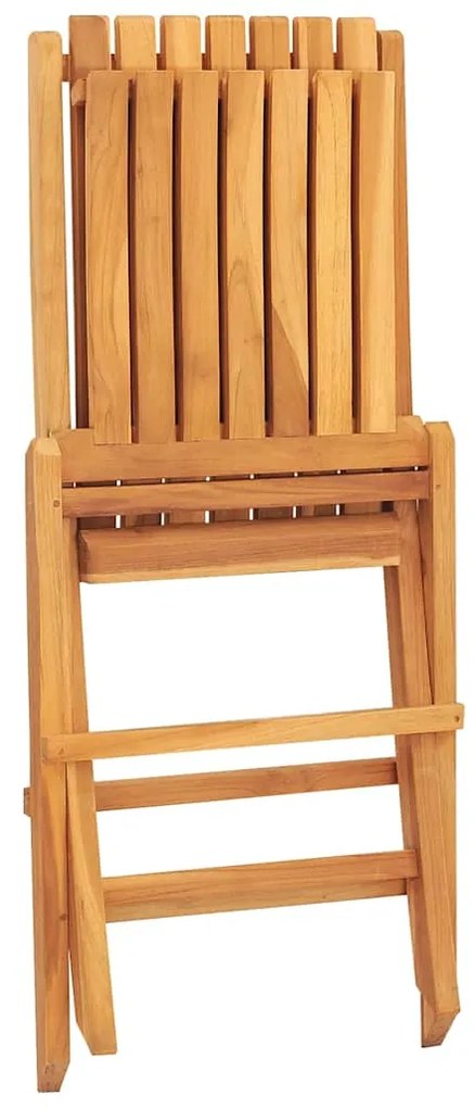 3155054 vidaXL Сгъваеми градински столове, 8 бр, 47x47x89 см, тик масив