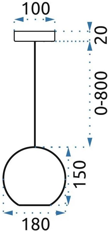 Пендел ОКАЧЕНА СФЕРА Chrom APP632-1CP