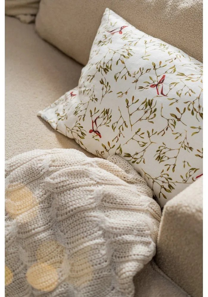 Бяло-бежово плетено одеяло 130x170 cm Chunky Marl Knit – Catherine Lansfield