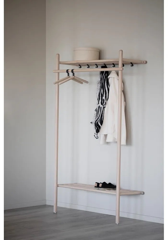 Комплект за антре от дъбова дървесина в естествен цвят Milford - Rowico