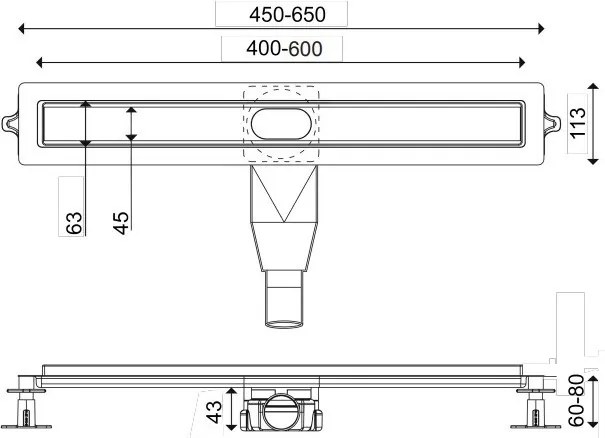 Душ канал Wirquin Flat Linear II-Злато