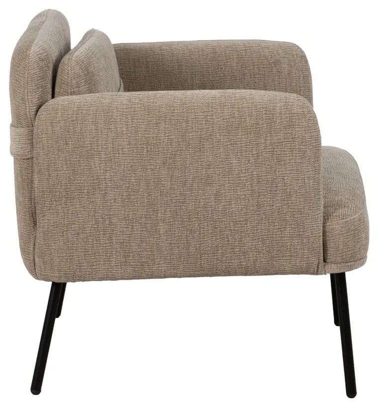 Бежово шенилово кресло Bind – Ixia