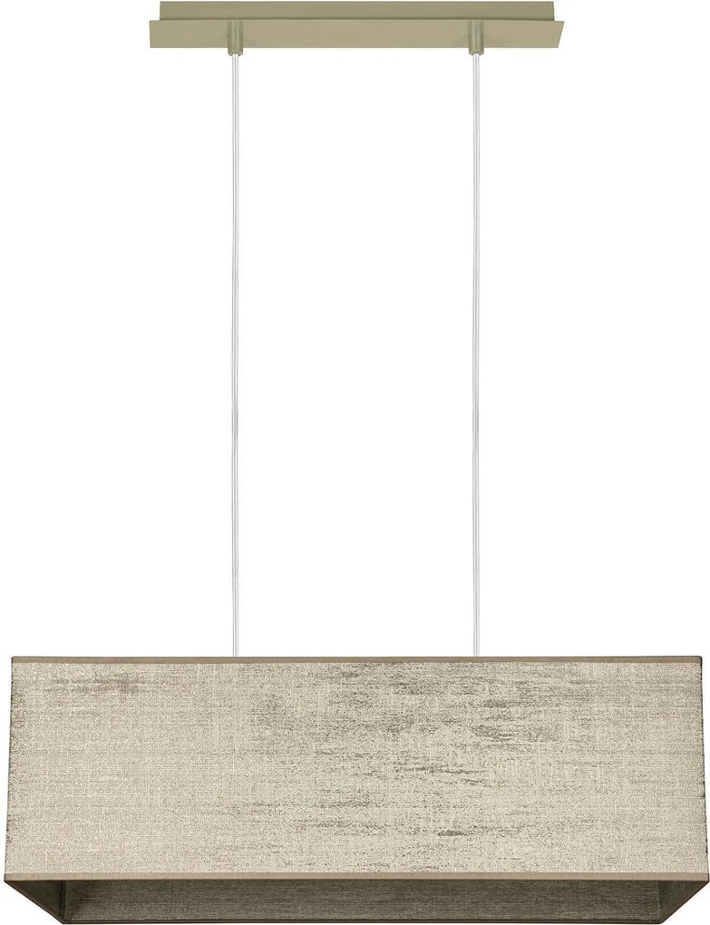 Пендел БРИК, никел, абажур Сарай Бронз, 2xE27