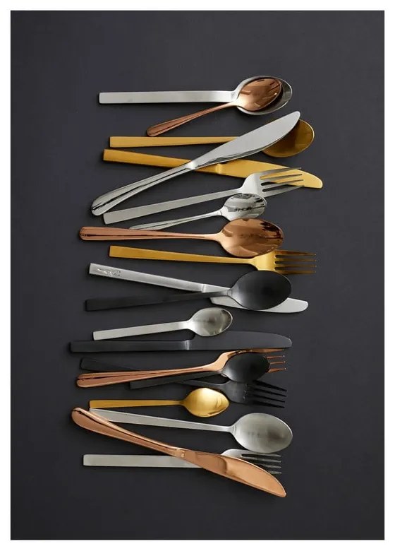 Стоманен прибори за хранене 16 бр. в матово сребрист цвят – Bitz
