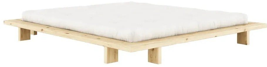 Двойно легло от масивен бор с включена подматрачна рамка в естествен цвят 140x200 cm Japan – Karup Design