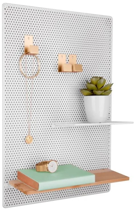 Бяла метална дъска за обяви Perky, 34,5 x 52,5 cm Perky - PT LIVING