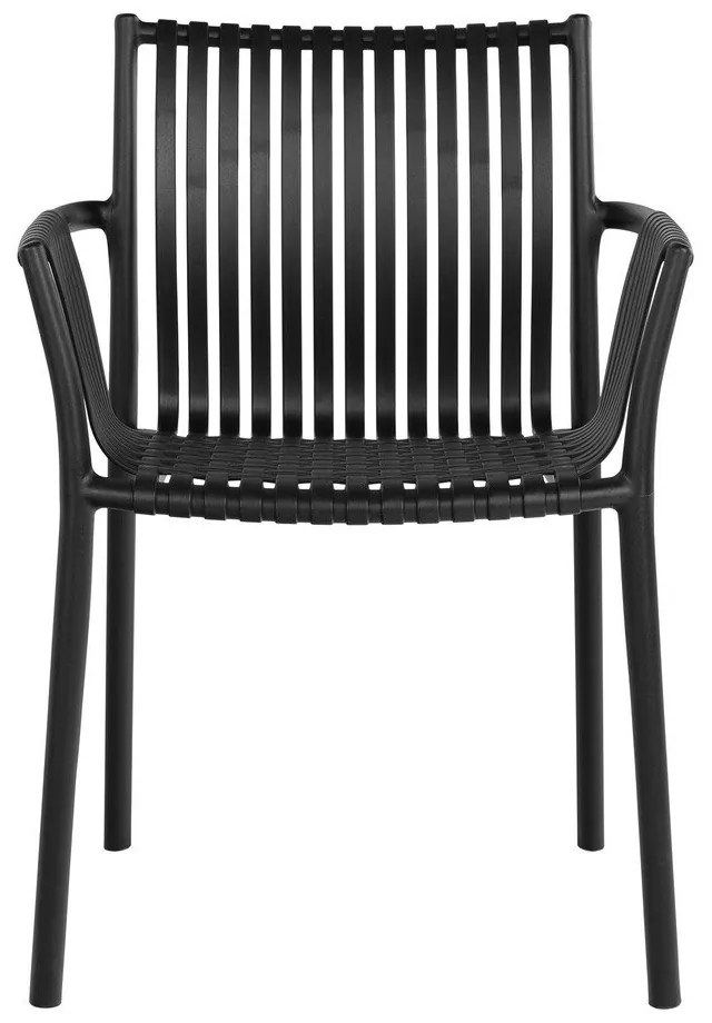 Черни пластмасови градински столове в комплект от 2 бр. Tulsa – House Nordic