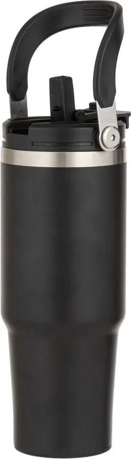 Черна бутилка за пътуване бутилка от неръждаема стомана 1 l Eco – Ladelle