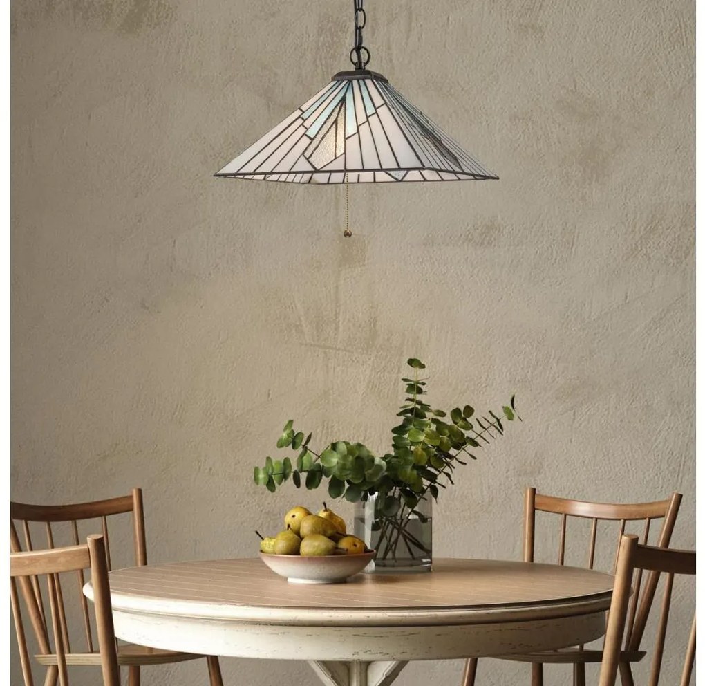 Elstead TF-ALDERLEY-P - Полилей на верига Tiffany ALDERLEY 1xE27/60W/230V