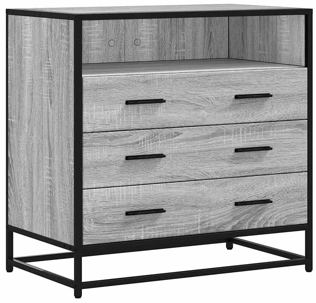849087 vidaXL Шкаф с чекмеджета Grey Sonoma 70x41x70 cm Инженерна дървесина