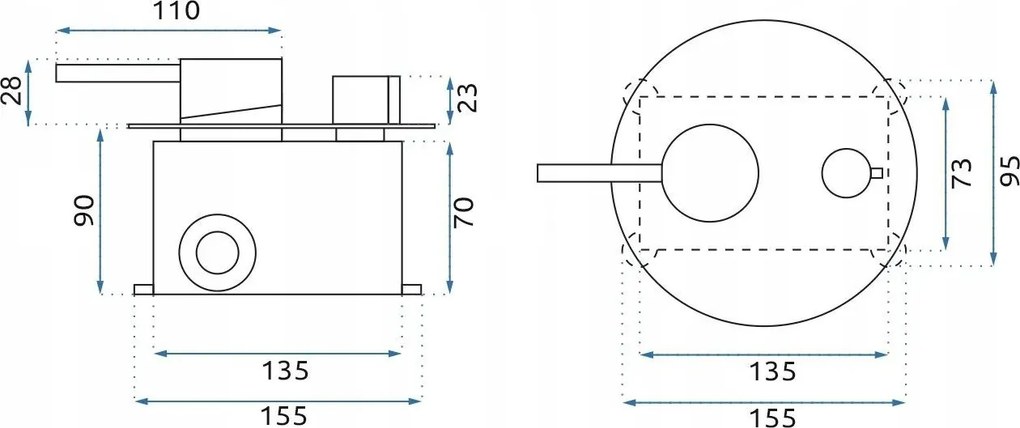 ДУШ СИСТЕМА за вграждане Rea Lungo Copper + BOX