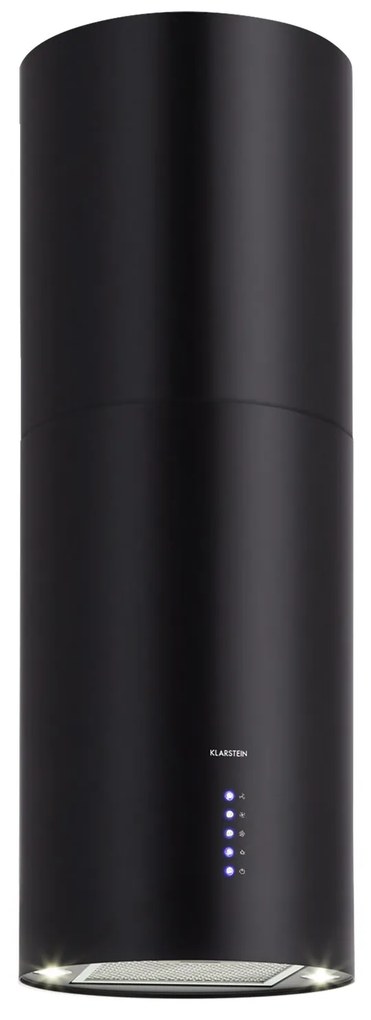 Klarstein Beretta, островен абсорбатор, Ø35 см, рециркулация, 519m³ / h, LED, черен