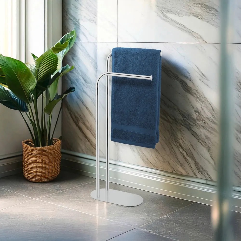 Стойка за кърпи от неръждаема стомана в блестящо сребрист цвят Levante – Wenko