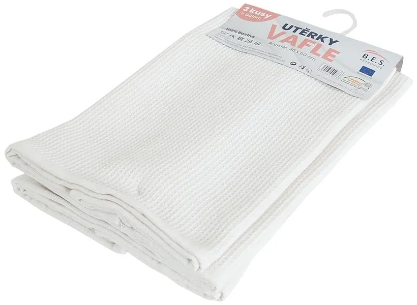 Памучни кърпи в комплект от 3 броя 40x60 cm Wafle - B.E.S.