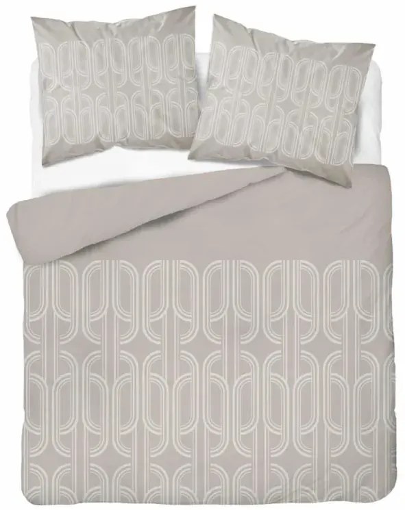 Фланелени чаршафи - бежови с геометричен мотив 3 časti: 1ks 220x200 + 2ks 70x80