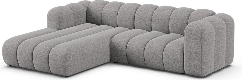 Сив шенилов ъглов диван (ляв ъгъл) Lupine – Micadoni