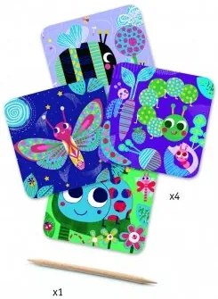 Djeco - Комплект скреч карти Bugs DJ09092