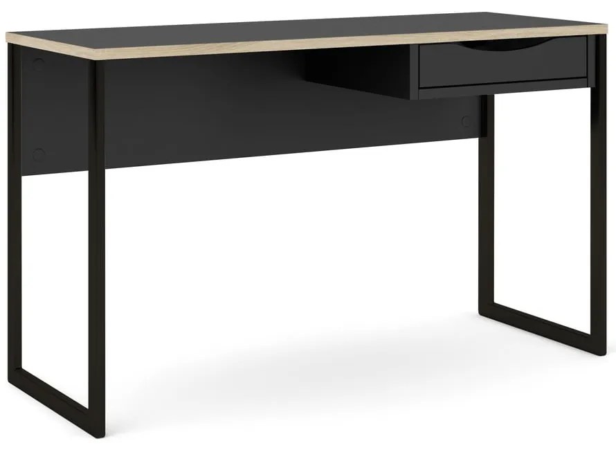 Черна работна маса , 130 x 48 cm Function Plus - Tvilum