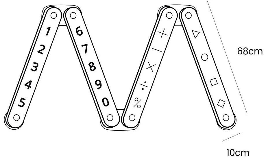 Сензорна пътека от масивен бор в естествен цвят 10x408x5 cm Montessori – Meowbaby