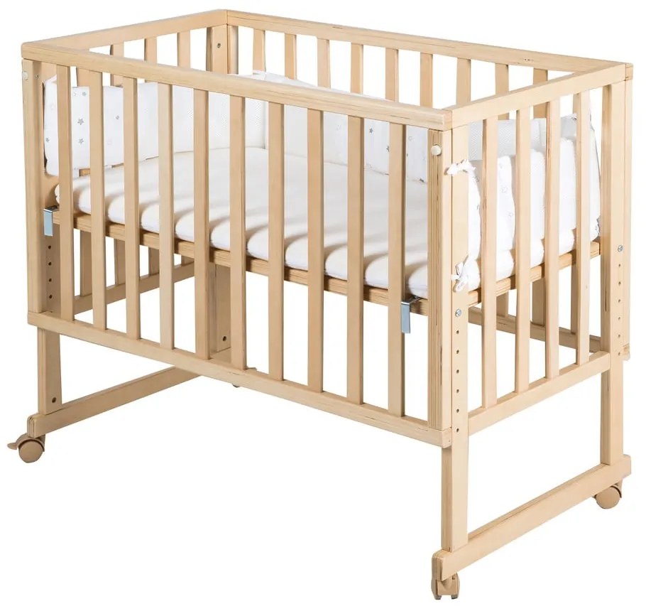 Детско креватче на колелца 90x45 cm естествено Star Magic – Roba