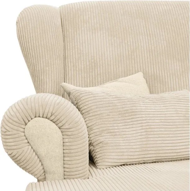 Бежов шезлонг от рипсено кадифе Lord – Ropez