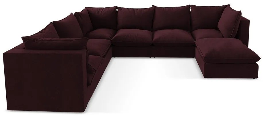 Бордо ъглов диван (ляв ъгъл/U форма) Manao – Makamii