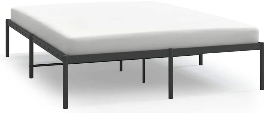 350846 vidaXL Метална рамка за легло, черна, 140x190 см