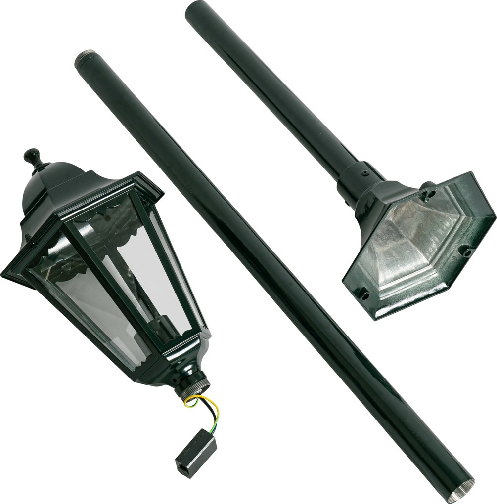 Класическа стояща външна лампа тъмно зелена 170 см IP44 - New Orleans