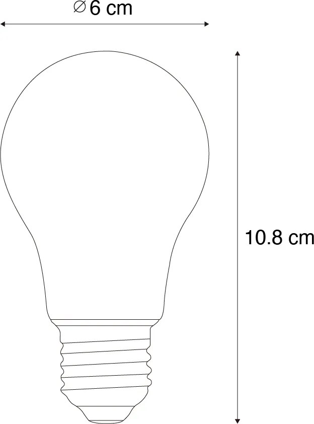 Комплект от 5 E27 LED крушки A60 със сензор за здрач 2.5W 250 lm 2200K