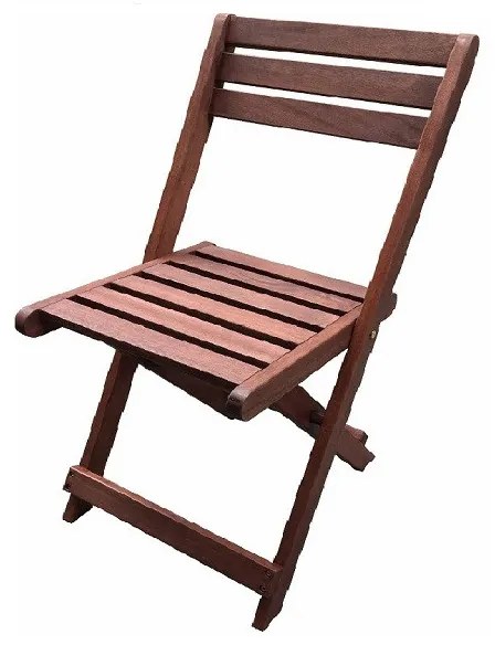Градински комплект Kreta Muhler Meranti 1001746, 3 части, Дърво Meranti/Shorea, Сгъваеми, Червено-кафяв