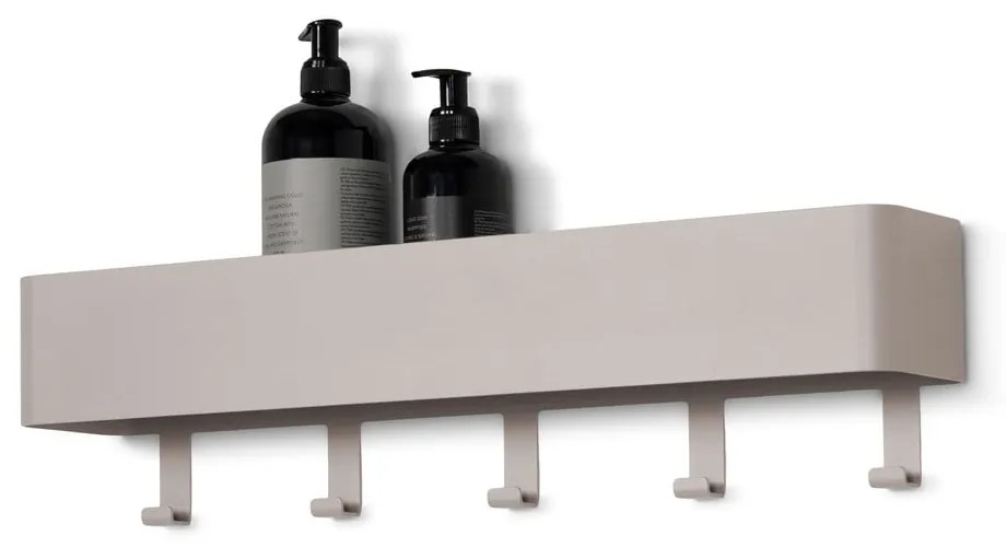 Кафяво-сив стенен стоманен рафт за баня Multi – Spinder Design