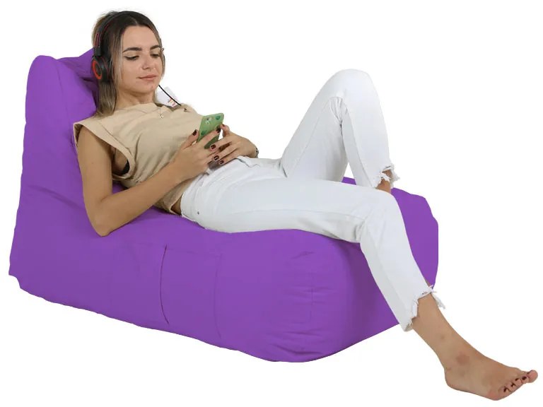 Градински пуф Trendy Comfort Bed Pouf, цвят Лилав