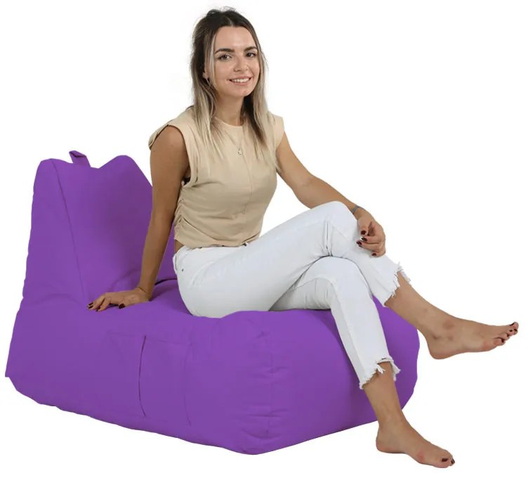 Градински пуф Trendy Comfort Bed Pouf, цвят Лилав