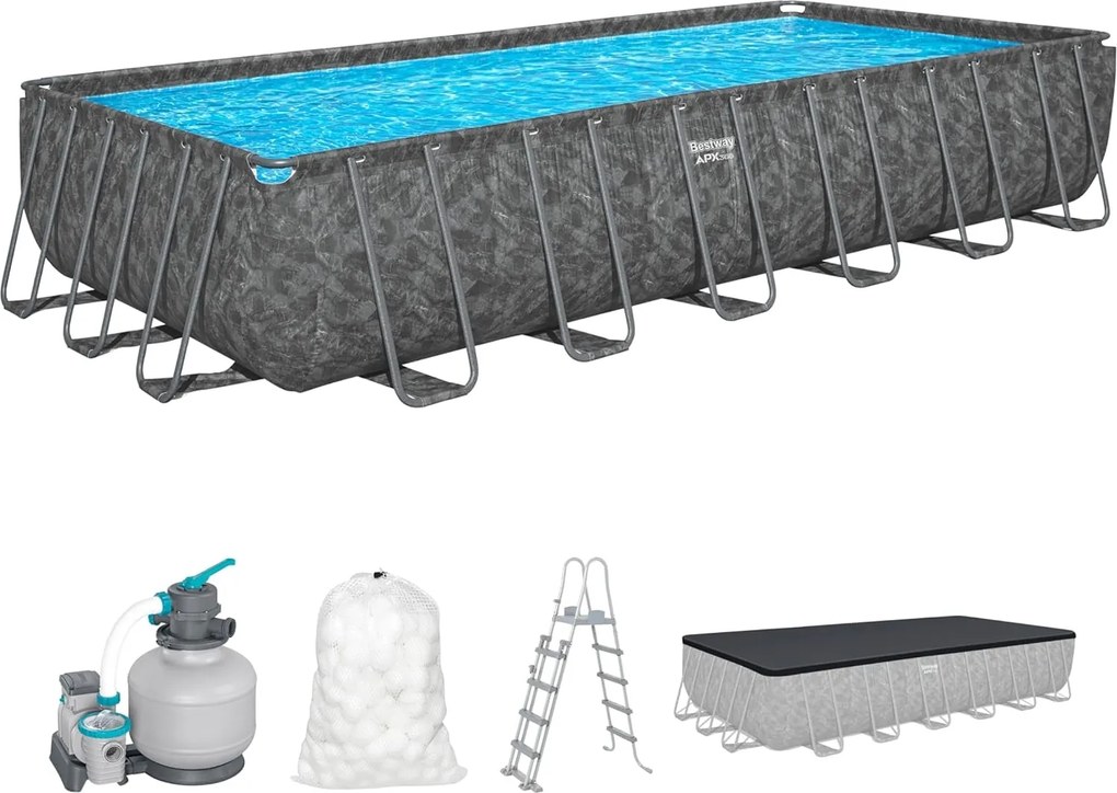 Сглобяем басейн Bestway 561KG 7.32 x 3.66 x 1.32 м