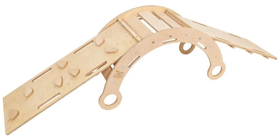 Люлка от масивен бор в естествен цвят 39x75x38 cm Montessori – Meowbaby