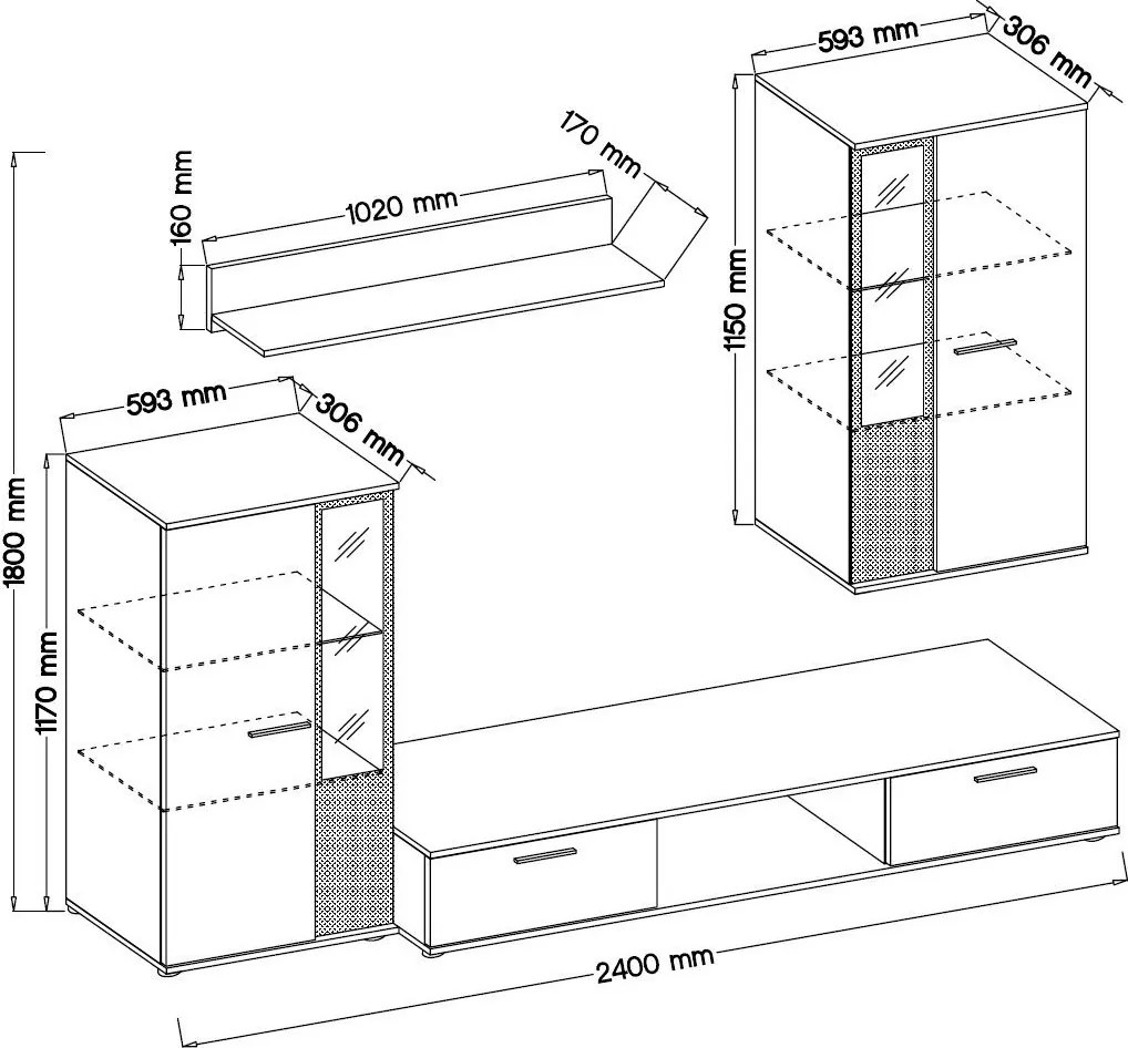 Холна секция Arlington-Пурпурно отворено-Бяло