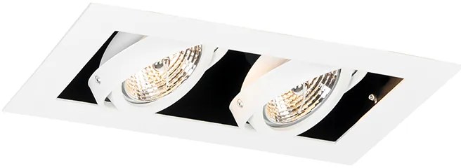 Комплект от 6 модерни вградени спота бели 2-светлини регулируеми - Oneon 70