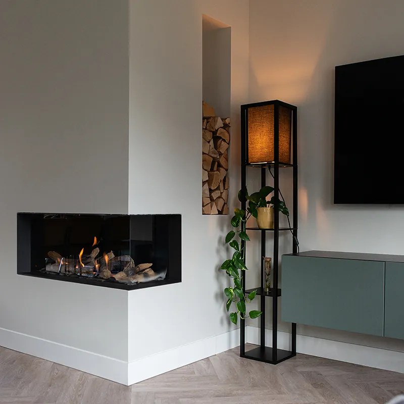 Интелигентна подова лампа черна с Wi-Fi A60 - Stojan