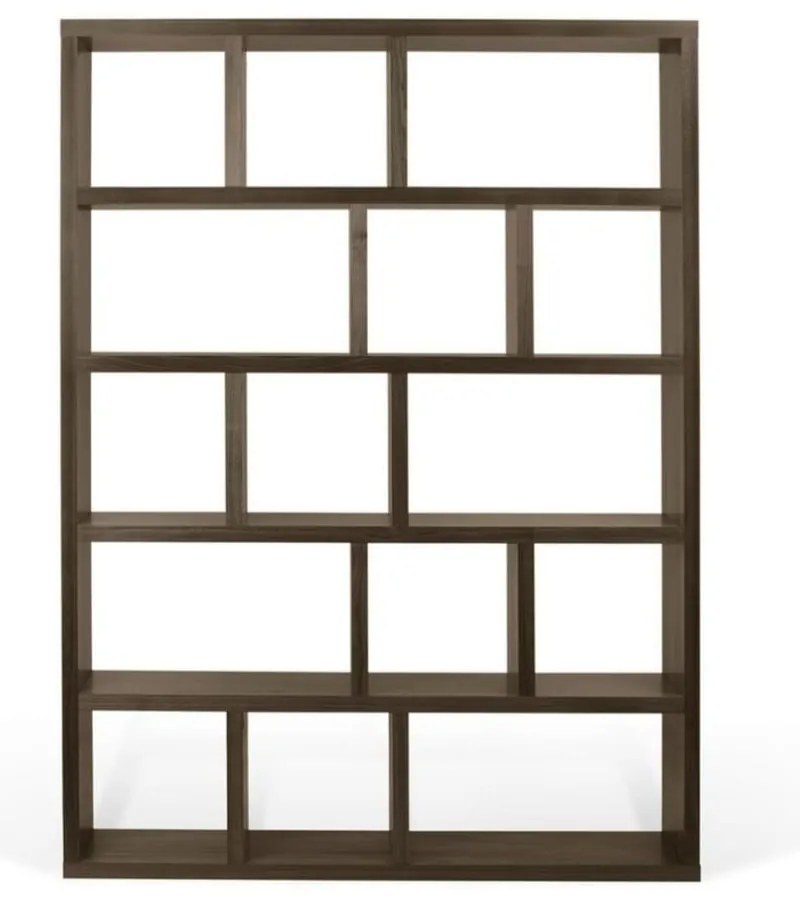 Кафява библиотека от декор от орех 150x198 cm Berlin – TemaHome
