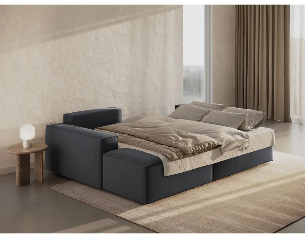 Тъмносив разтегателен ъглов диван (ляв ъгъл) Jodie – Micadoni Home