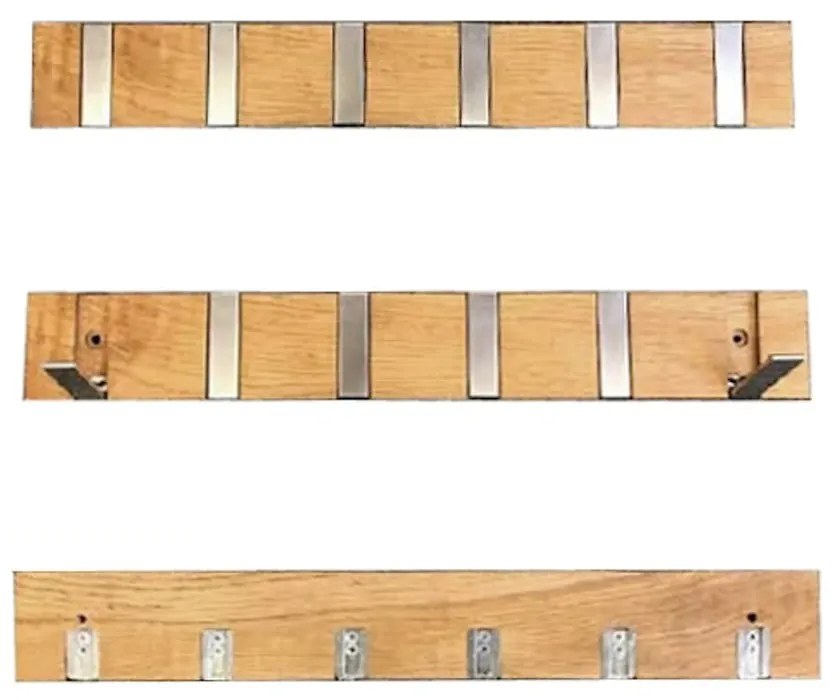 Стенна закачалка от масивен дъб естествена Confetti – Rowico