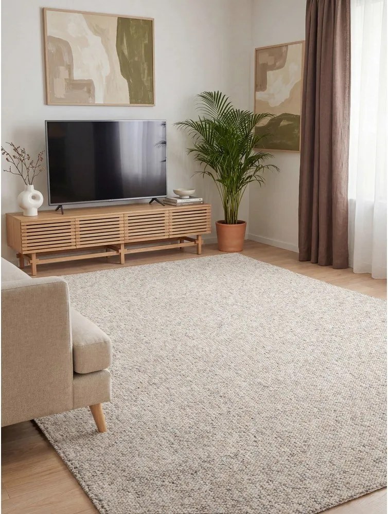 Сиво-кремав килим подходящ за пране 80x150 cm Rocco Dark Cream – Elle Decoration