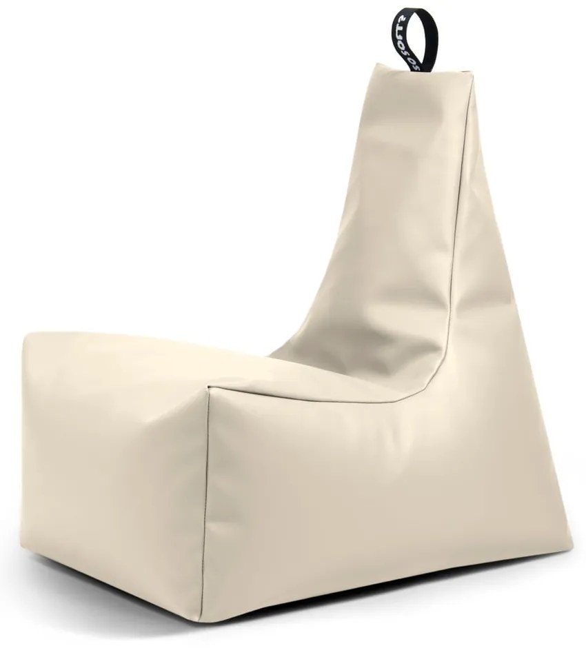 Бежов пуф от изкуствена кожа Icy L – So Soft?