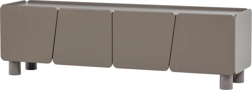 Кафява маса за телевизор от масивен бор 200x58x45 cm Root – WOOOD