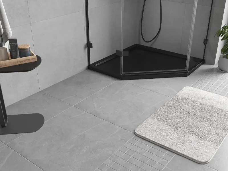 Mexen Flow петоъгълен ултратънък поддушов тас 80 x 80 см, черен мат - 46P708080