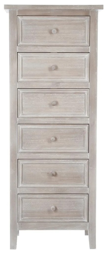 Скрин atmosphera Charm, 6 чекмеджета, MDF, 45x35x113 cm - Бял