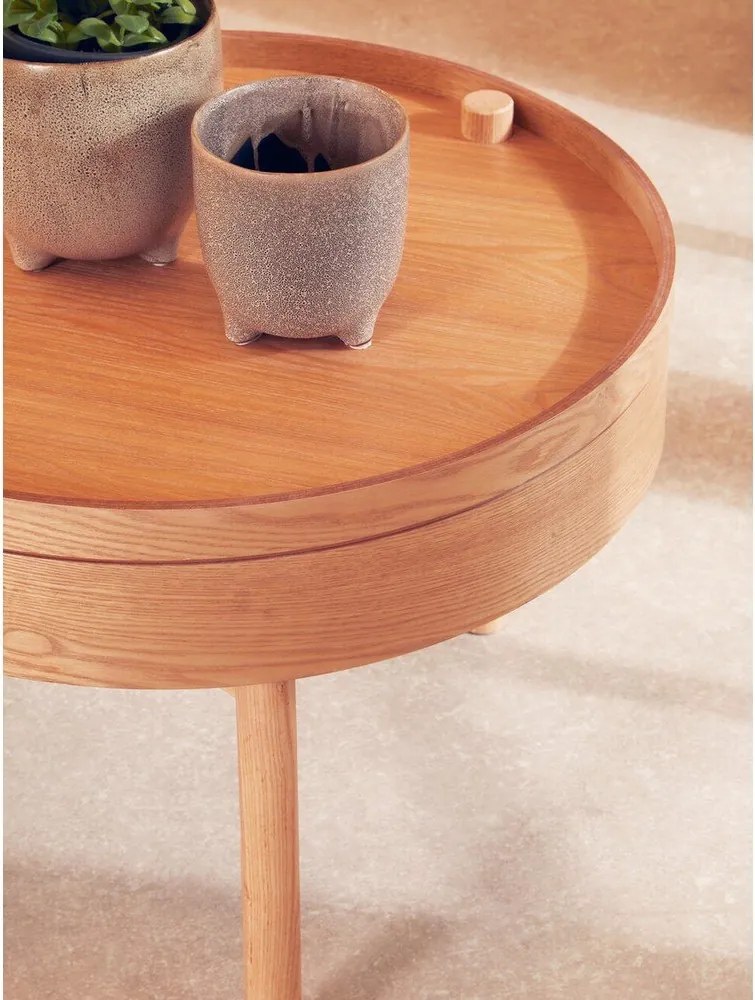 Кръгла странична масичка от декор от бор ø 60 cm Viborg – Premier Housewares