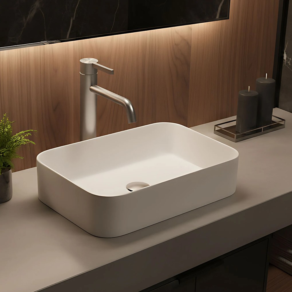 Смесител за мивка Rea Foster Brush Nickel High