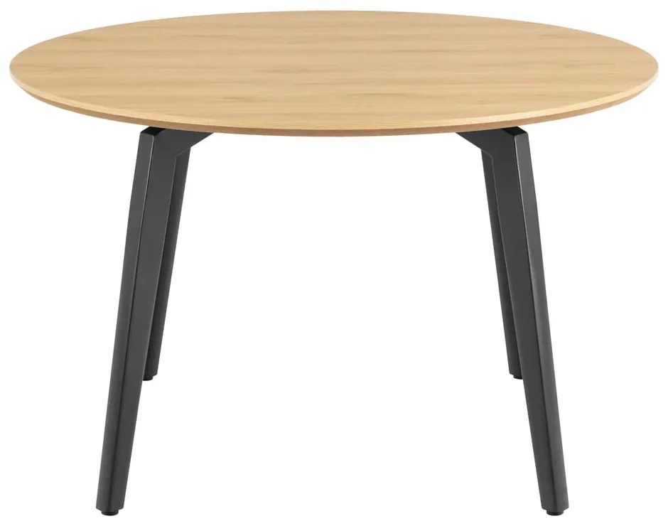 Кръгла трапезна маса с дъбов плот ø 120 cm Cadiz – Actona